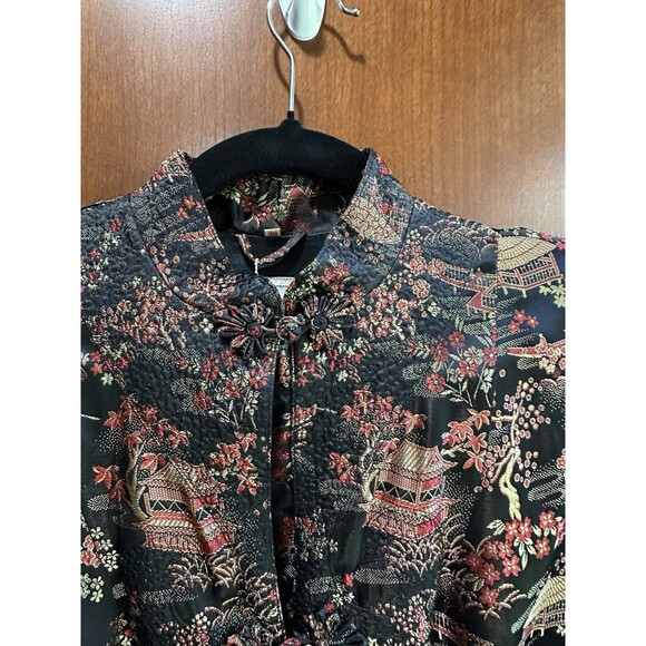 Vintage Peony Shanghai Brocade Dress Robe Size 38 Qipao, Cheongsam Dress - Picture 3 of 16